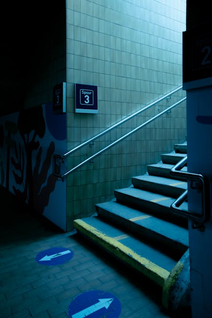Station stairs showing path forward