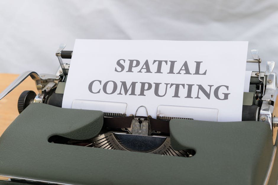 Typewriter with spatial computing paper